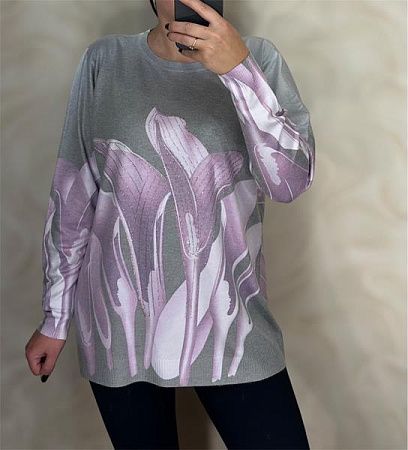 Свитер G.L.S.A 24217-3 grey-lilac - делук