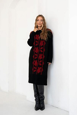 Платье Liza Brend 1112 black-red - делук