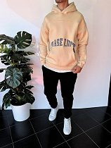 Худи Three Black 2328 beige - делук