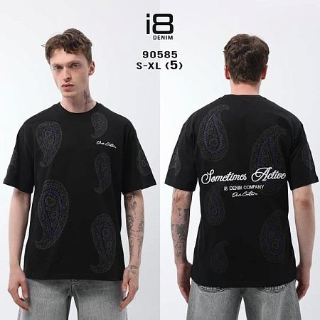 Футболка Three Black 90585 black - делук
