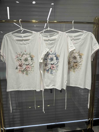 Футболка Dgmd E26162 white-khaki - делук