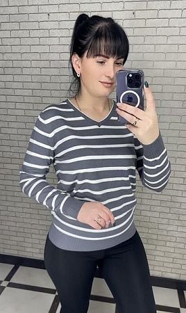 Свитер Levisha 24503 grey - делук