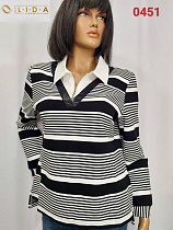 Свитер Lida 0451 black-white - делук
