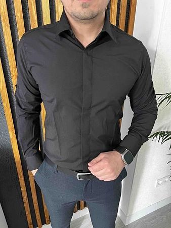 Рубашка Nik 56202 black - делук