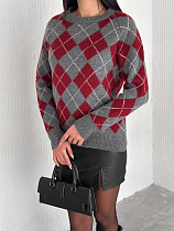 Свитер Lora LR841 grey - делук