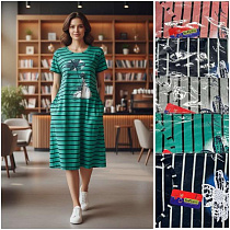 Платье Homewear M153 mix - делук