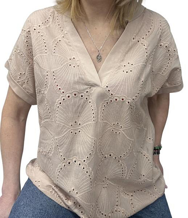 Футболка Elena&Vika 26004 beige - делук