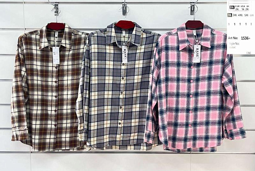 Рубашка Base 1536 brown - делук