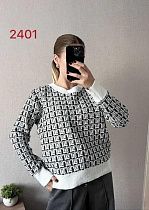 Свитер Fsn 2401 white-black - делук
