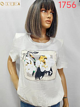 Футболка Lida 1756 white - делук