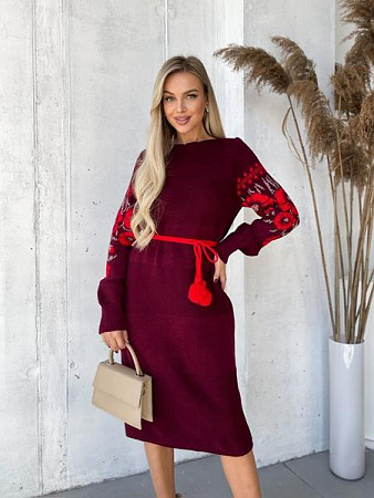Платье Liza Brend 1107 wine - делук