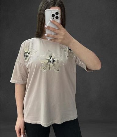 Футболка Levisha 25034 beige - делук
