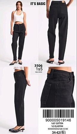 Джинсы Jeans Style 3506-1 black - делук