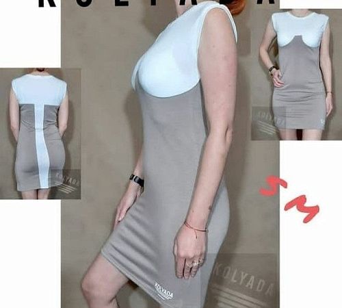 Платье No Brand 1519 grey - делук