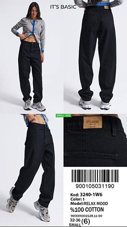 Джинсы Jeans Style 3240-1W6-1 black - делук