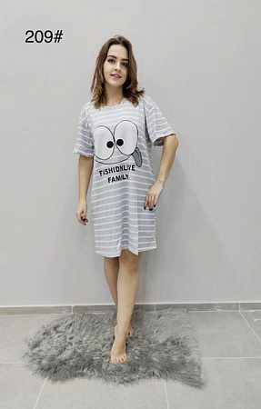 Ночнушка Anion 209 l.grey - делук