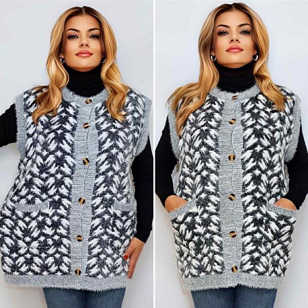 Жилетка Romeo Life RL1060 grey - делук