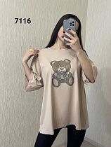 Футболка Fsn 7116 beige - делук