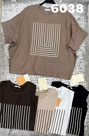 Футболка Divo 6038 beige - делук