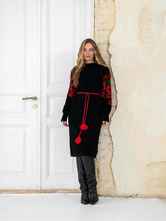 Платье Liza Brend 1107 black-red - делук