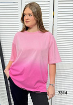 Футболка Mmc Clothes 7314 pink-crimson - делук