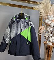 Куртка No Brand A8313 navy-green - делук
