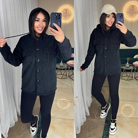 Рубашка Arina 1556 black - делук