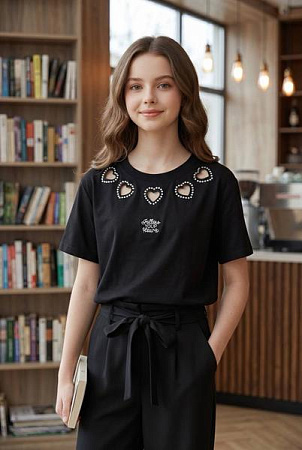 Футболка Delfinka 5579-1 black - делук