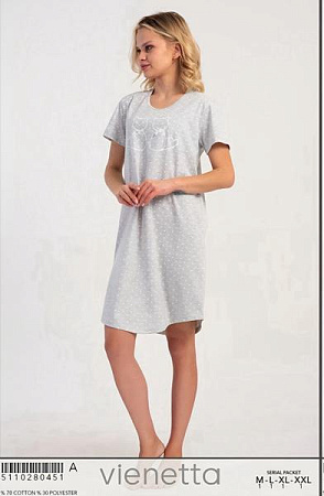 Ночнушка Trikotag T444 l.grey - делук