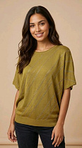 Футболка Julia JL1307 olive - делук