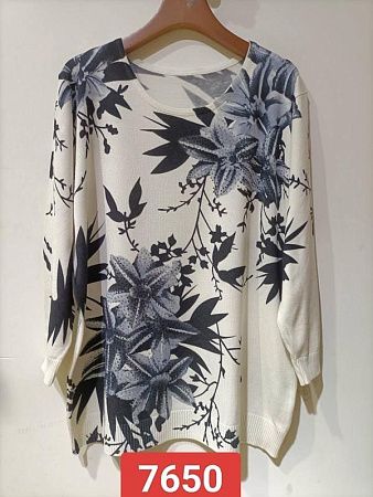 Свитер Lida 7650 white-blue - делук