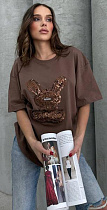 Футболка Karon 2157 brown - делук