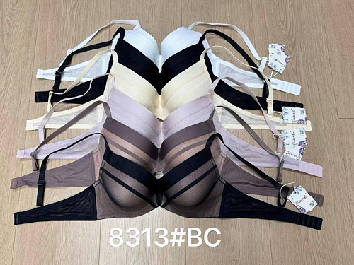 Бюстгальтер Diorella 8313C black-beige - делук