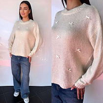 Свитер Three Black Women TB92 beige - делук
