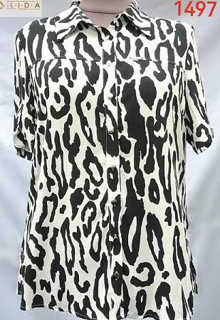 Рубашка Lida 1497 black-white - делук