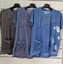 Футболка Julia JL1318 l.blue - делук
