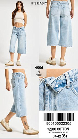 Бриджи Jeans Style 4556-4S6-3 l.blue - делук