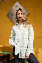 Рубашка Little Secret 25097 white-green - делук