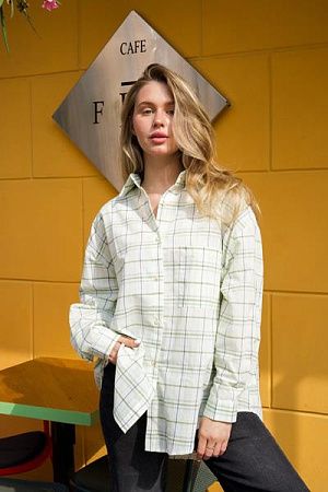 Рубашка Little Secret 25097 white-green - делук