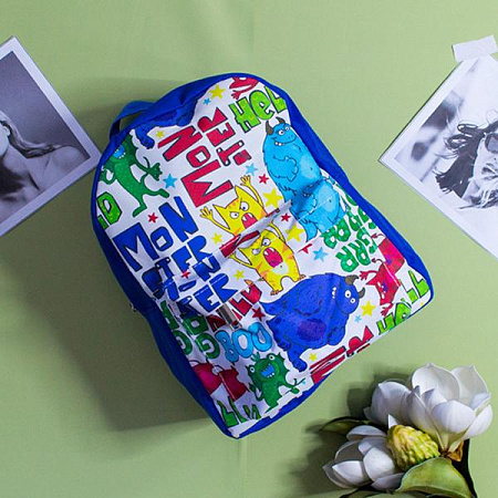 Рюкзак Luna-Bag 8826 blue-white - делук