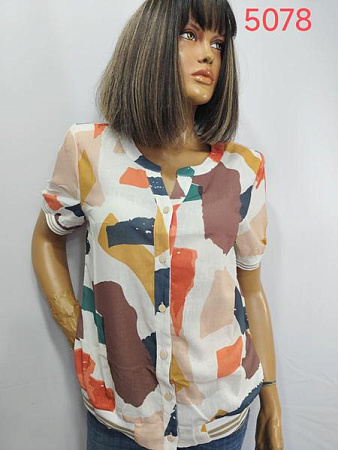 Рубашка Lida 5078 white-brown - делук