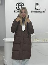 Пуховик Yafeier 2587 brown - делук