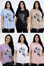 Футболка Elena&Vika 26019 lilac - делук