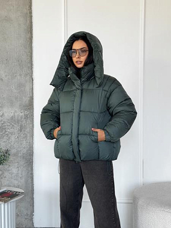 Пуховик Trend 2534 green - делук
