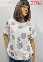 Футболка Lida 2706 white-l.grey - делук