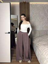 Штаны Arina 1713 brown - делук