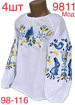 Вышиванка Надийка ND907-9811 white - делук