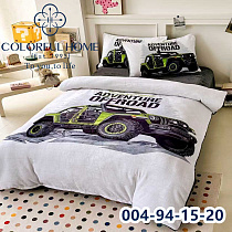 Тепла дитяча велюрова постіль 004-94-15-20 car - делук