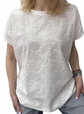 Футболка Elena&Vika 25047 white - делук