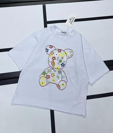 Футболка Kosmy 520-1 white-beige - делук